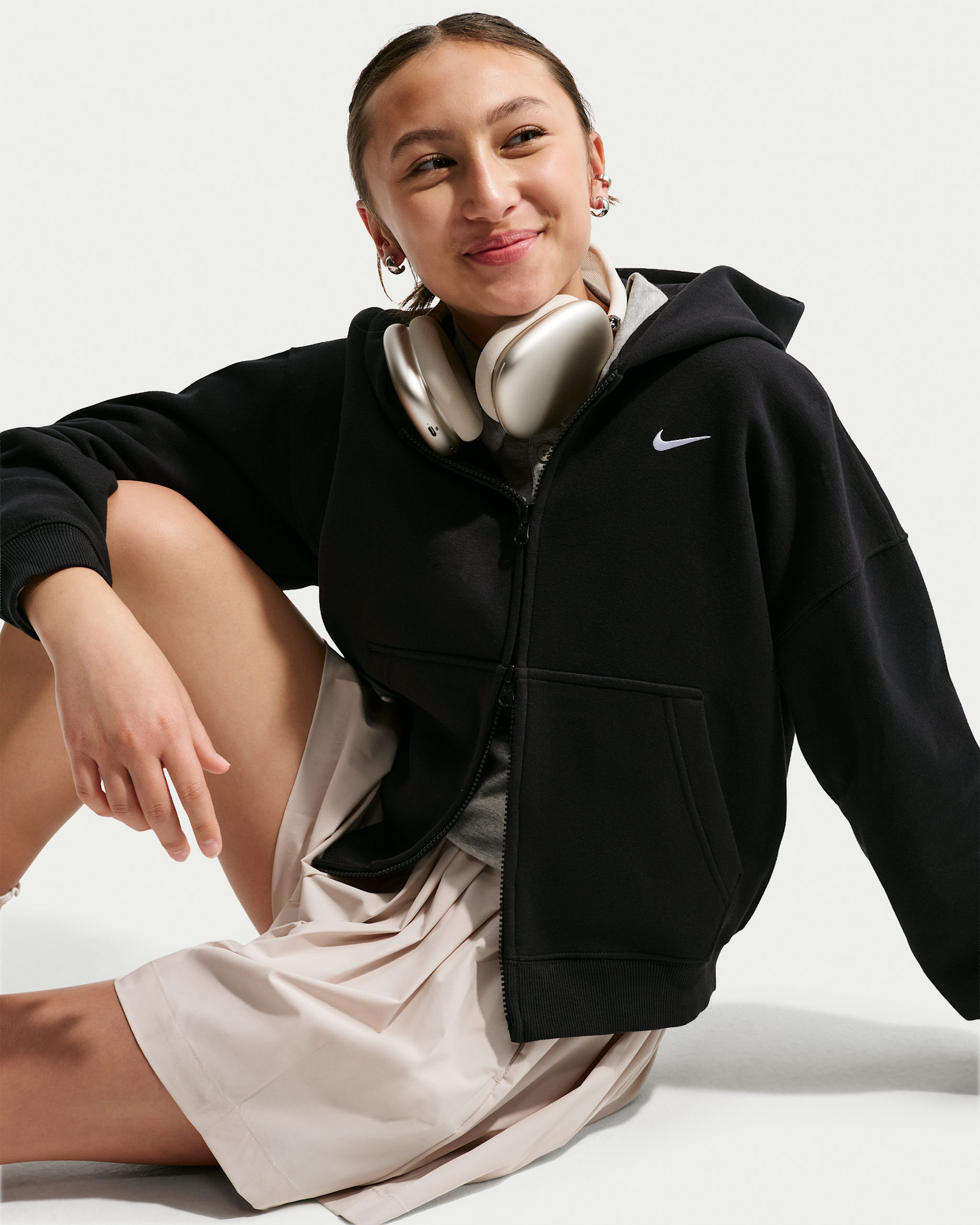 Nike Sportswear Studio Fleece Oldrr Kids' (Girls') Oversized Full
